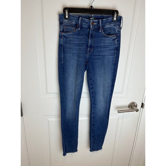 MOTHER Denim - Mother Denim The Looker Ankle Fray Satisfaction Guaranteed Wash Medium 25  READ